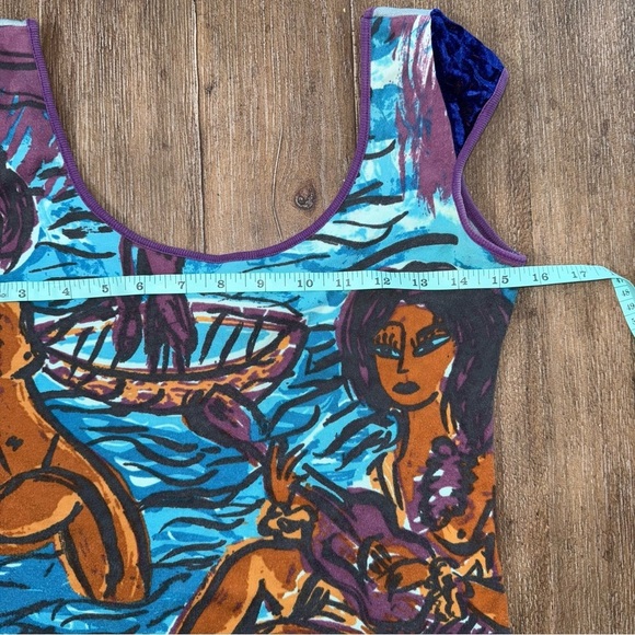 Custo Barcelona Y2K 90s Purple Fitted Graphic Tee S/M Velvet short sleeve RARE - Picture 3 of 10